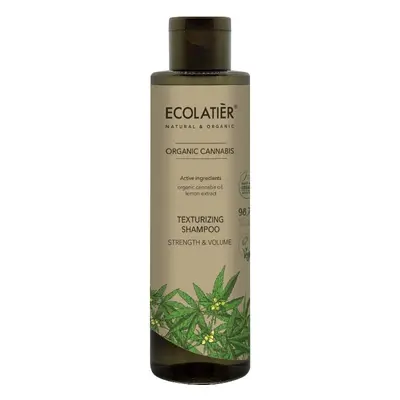 ECOLATIER - Texturující šampon, síla a objem, CANNABIS, 250 ml