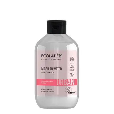 ECOLATIER URBAN - Odličovací micelární voda pro zralou pleť - Květ Orchideje a Růže, 400 ml