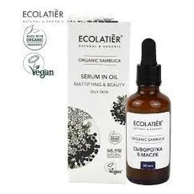 ECOLATIER - Sérum na obličej na olejové bázi - Matující - organický Černý bez, 50 ml