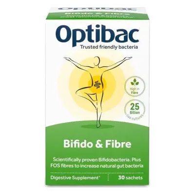 Optibac Bifido & Fibre Probiotika pro vyprazdňování, 30 x 6 g sáček Varianta: Bifido and Fibre (