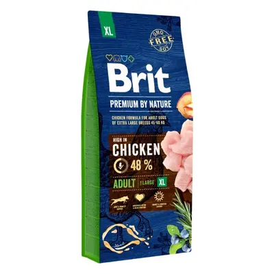 Brit Premium by Nature krmivo pro psy extra velkých plemen s kuřetem, 15 kg