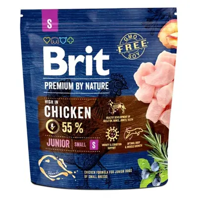 Brit Premium by Nature krmivo pro mladé psy malých plemen s kuřetem, 1 kg