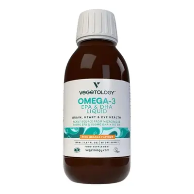 Vegetology Omega-3 EPA a DHA Liquid pomeranč, 150ml