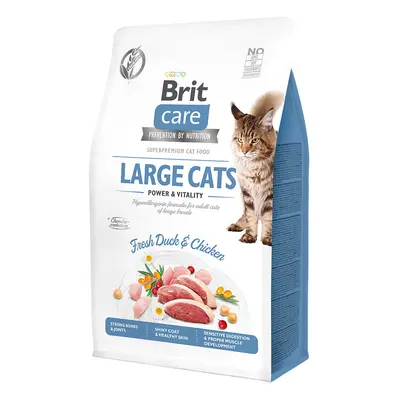 Brit Care Cat krmivo pro velké kočky pro energii a vitalitu kachna a kuře, 400 g