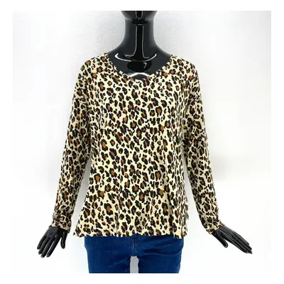 Lehký dámský svetr Gibson -leopardí vzor Velikosti XS-XXL: S