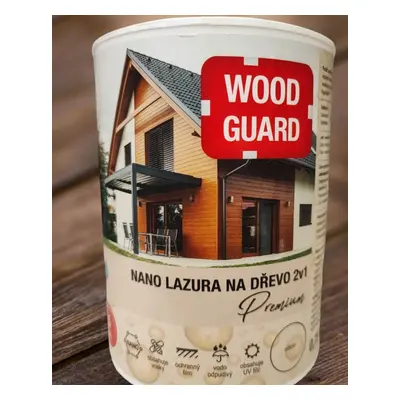 WoodGuard NANO LAZURA 2V1 na dřevo Premium B0 0,75L