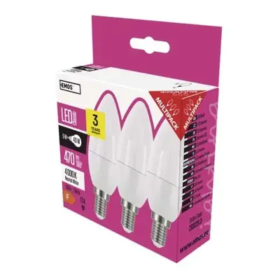 LED ŽÁROVKA CLS CANDLE 6W E14NW3PC