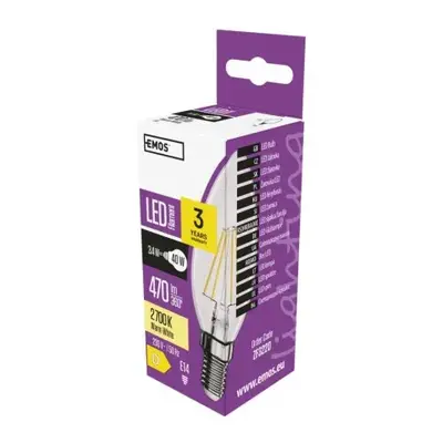 LED ŽÁROVKA FLM CANDLE 3,4W E14 WW