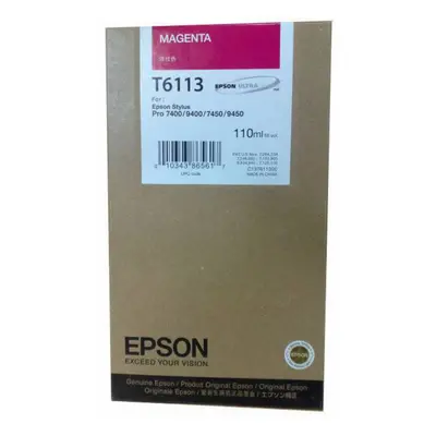 Epson C13T611300 / T6113 Inkoustová náplň purpurová