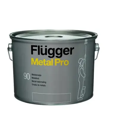 Flügger Metal Pro 90 - Lesklá barva na kov bílá 3L