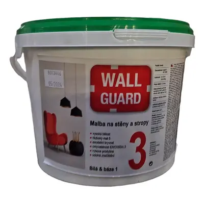 WallGuard malba na stěny a stropy 3l bílá báze1