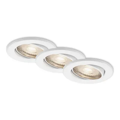 3 LED vestavné svítidlo, Ø 8,6 cm, 5 W, bílé