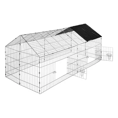 Tectake Králíkárna vč. ochrany před sluncem černá