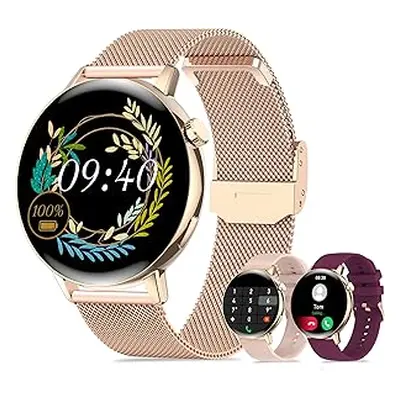 Iaret Smartwatch pro ženy, volání a odpovědi Bluetooth 5.1, 1,32“ chytré hodinky s monitorem srd