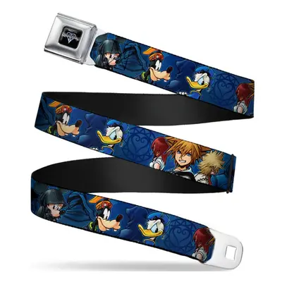 Buckle-Down - obojek - SBB - šířka 1.5" LARGE - KINGDOM HEARTS Logo Plná barva Černá Stříbrná Mo