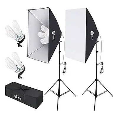 Softbox 50 × 70 cm a 8 žárovek 135W 5500K E27 přepravní taška, pro portrétní studiová videa, pro