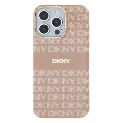 DKNY PC/TPU Repeat Pattern Tonal Stripe Magsafe kryt pro iPhone 13 PRO MAX - Růžová V-8791