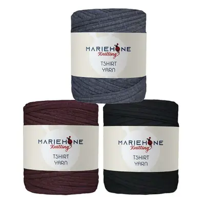 T-Shirt Yarn-příze pro ruční pletení- TMAVĚ HNĚDÁ - 1 kus