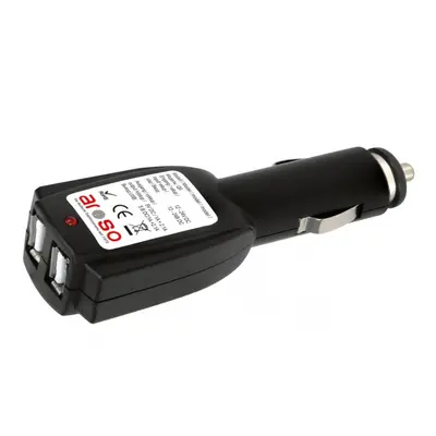 Redukce / adaptér 12/24V 2x USB do zásuvky zapalovače 12V - 1x 2.1A / 1x 1A