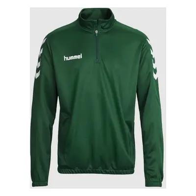 Hummel Sportovní mikina Cor 1/2 zip sweat, zelená Velikosti DĚTSKÉ: 116-128