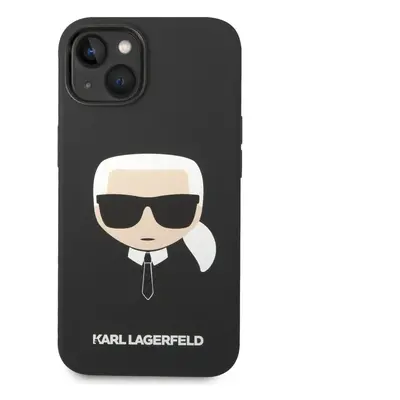 Karl Lagerfeld Liquid Silicone MagSafe kryt pro iPhone 14 PLUS - Černá V-8769