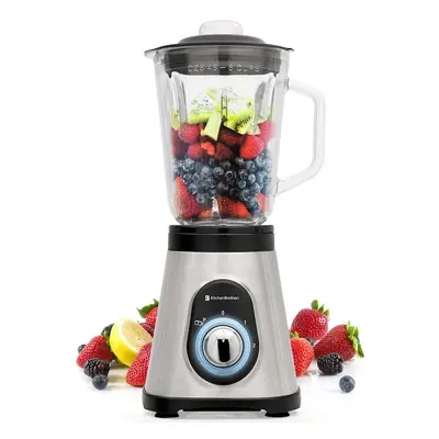 Kitchen Brothers - Smoothie mixér - 1,5l - 3S - 700W - Nerezová ocel/Černý