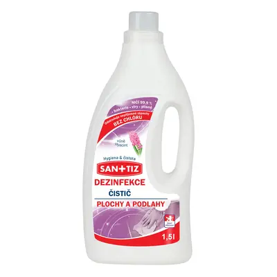 Čistící prostředek na plochy a podlahy / dezinfekce Sanitiz 1.5l - parfém Hyacint