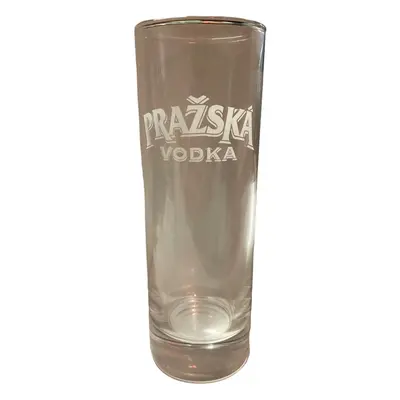 6x Sklenice s nápisem - Pražská vodka - 310 ml