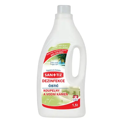 Čistící prostředek na koupelny a vodní kámen / dezinfekce Sanitiz 1.5l - parfém Jungle rain