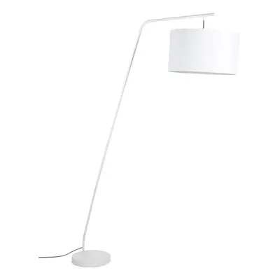 Stojací lampa MartineS textilním stínidlem, bílá, výška 220 cm