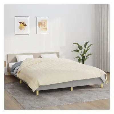 vidaXL Zátěžová deka světle krémová 220 x 235 cm 15 kg textil