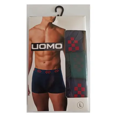 Pánské boxerky UOMO 3ks Velikosti XS-XXL: L