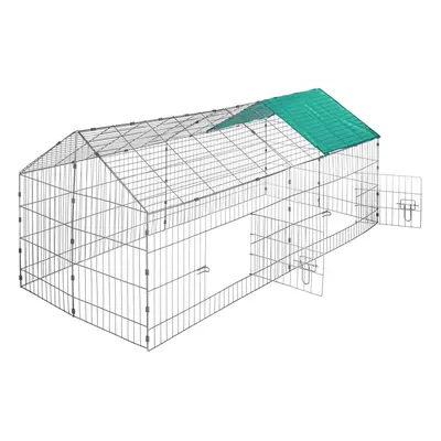 Tectake Králíkárna vč. ochrany před sluncem zelená