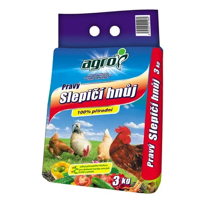 hnůj pravý slepičí 3kg AGRO 912217