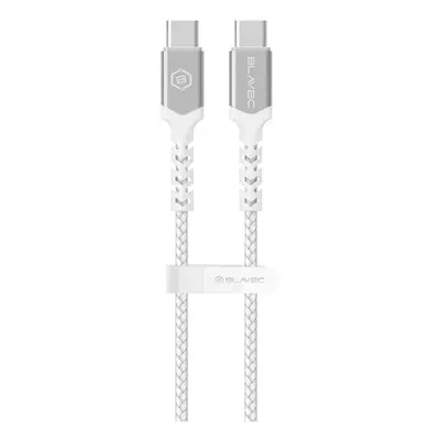 Blavec Raptor opletený nabíjecí a datový kabel USB-C (2m) - Stříbrná V-7919