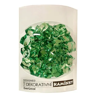 Kamínky dekorativní PVC Ovál Display Box, váha 200 g - zelená DV0107-50