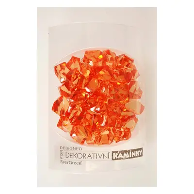 Kamínky dekorativní akrylové, váha 200 g, PVC Ovál Display Box - oranžová DV0107-70