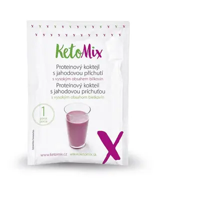 KetoMix Proteinový koktejl s jahodovou příchutí 32 g (1 porce)