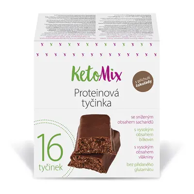 KetoMix Proteinové tyčinky s příchutí čokolády 16 x 40 g