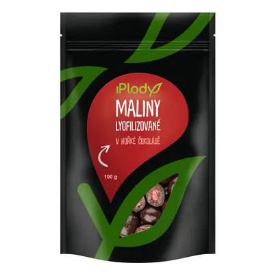 iPlody Lyofilizované maliny v hořké čokoládě 100 g