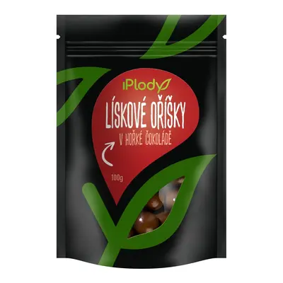 iPlody Lískové ořechy v hořké čokoládě 100 g