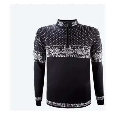 KAMA 4053 unisex merino svetr, černý