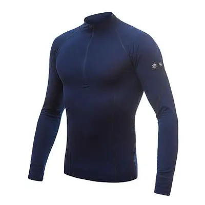 SENSOR MERINO ACTIVE pánské triko dl.rukáv stoják zip deep blue