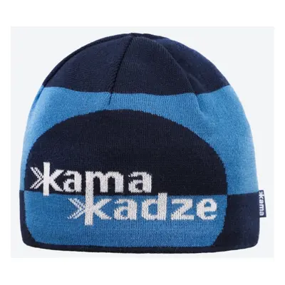 KAMA K62 pletená merino čepice, modrá