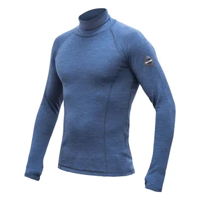 SENSOR MERINO BOLD pánské triko dl.rukáv roll neck cool blue