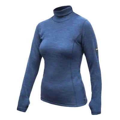 SENSOR MERINO BOLD dámské triko dl.rukáv roll neck cool blue