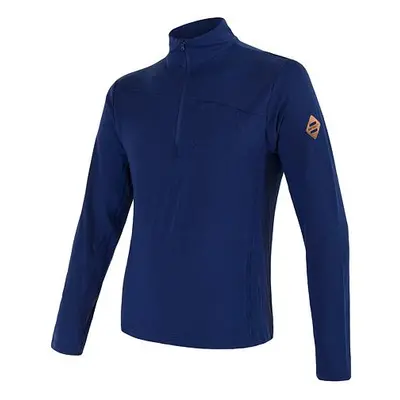 SENSOR MERINO EXTREME pánské triko dl.rukáv zip deep blue