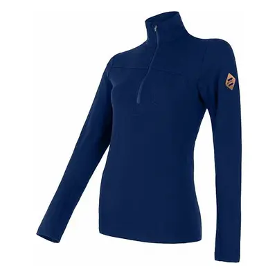 SENSOR MERINO EXTREME dámské triko dl.rukáv zip deep blue