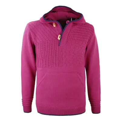 KAMA 4059 unisex merino svetr s kapucí, růžová