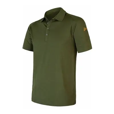 SENSOR MERINO ACTIVE POLO pánské triko kr.rukáv safari green